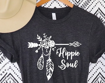 Hippie Soul Shirt, Boho Shirt, Hippie Life Shirt, Camping Shirt, Peace Love Shirt,Hippie Life Shirt,Hippie Soul T-shirt,Hippie Shirt,Yoga