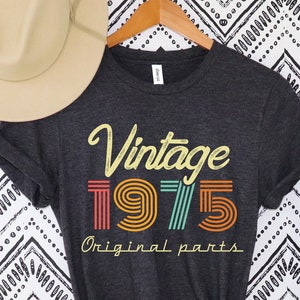 48th Birthday Shirt, Vintage T Shirt, Vintage 1975 Shirt, 48th Birthday Gift for Women, 48th Birthday Shirt Men, Retro Shirt, Vintage Shirts