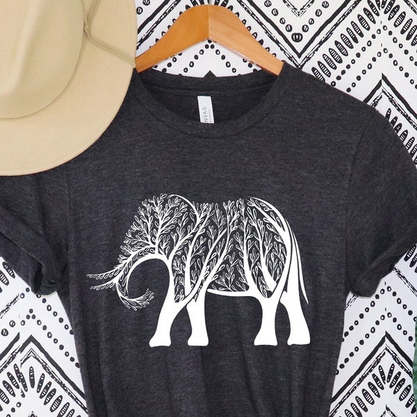 Elephant Mandala Shirt,Elephant Shirt, Elephant Mandela Gift, Elephant Lover Tee , Bohemian Elephant,Floral Elephant shirt, Safari shirt
