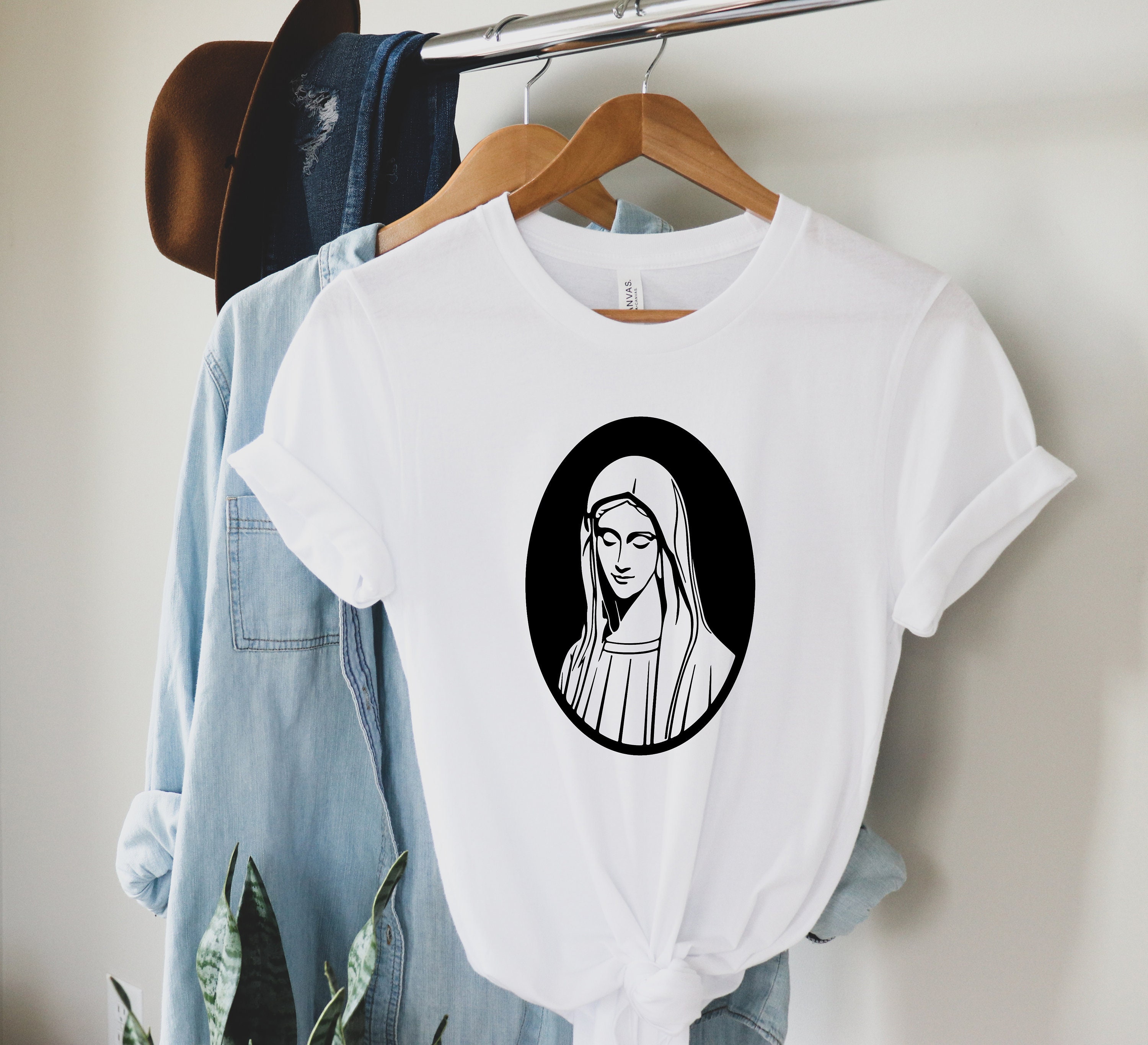 Virgin Mary Shirt, Our Lady of Guadalupe, Saint Mary T-shirt Saint