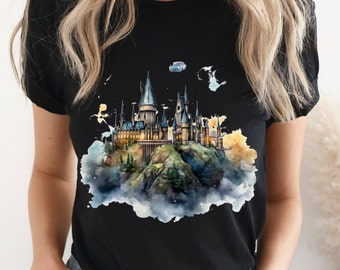 Flying Car Shirt, Unisex, Wizard Shirt, Castle Shirt, Wizardry Shirt, Bookish shirt, Flying Car T Shirt, Unisex, Wizard Tee, Vacation Shirt