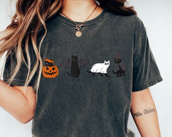 Camisa de gato fantasma, camisa de gatos fantasma, camisa de gato fantasma de Halloween, camisa linda de gatos fantasma, camisa fantasma para los amantes de los gatos, camisa de Halloween fantasma