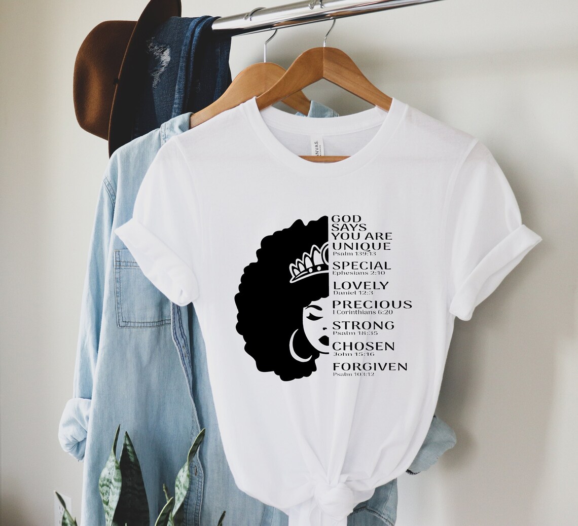 God Says You Are Black Queen African American Women T-shirt, Queen ...