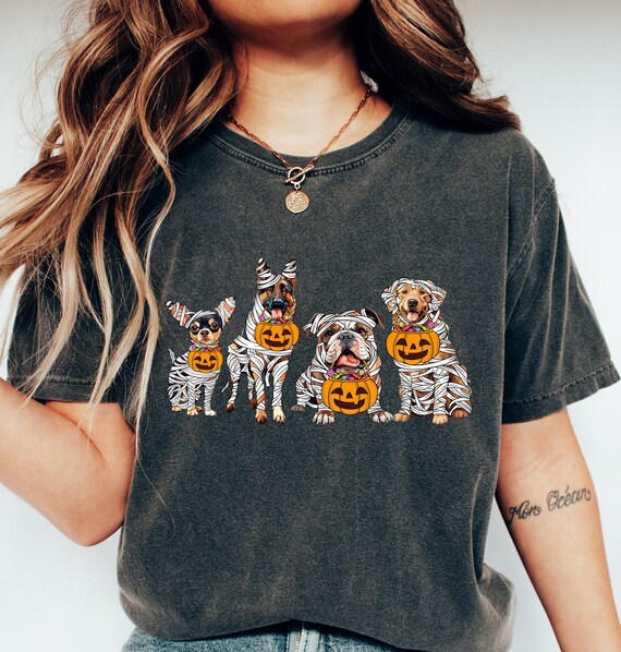 Halloween Dog Shirt, Ghost Dog Shirt, Spooky Season Shirt, Ghost Dog T-shirt, Retro Ghost Tee,Mummy Dog Halloween,Halloween Spooky Dog