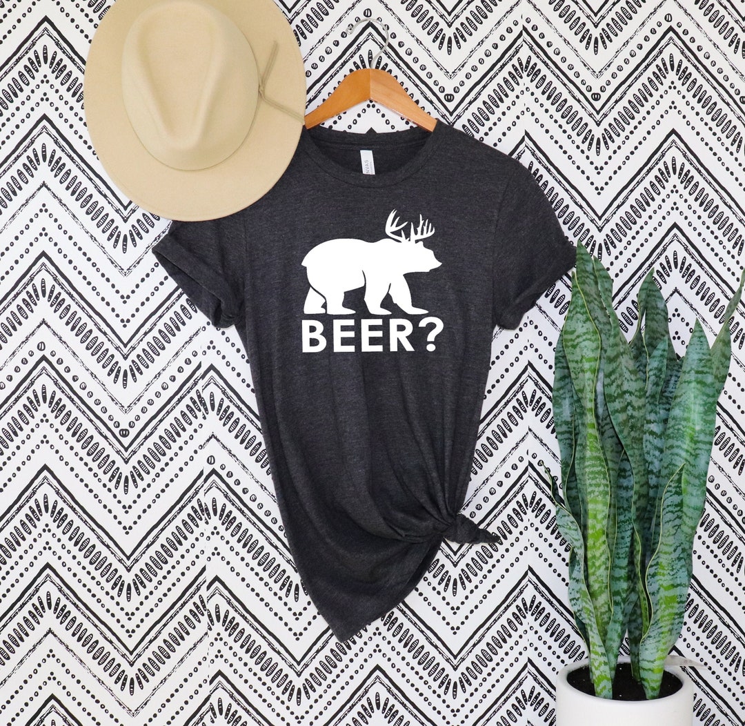 Beer Bear Plus Deer Equals BEER Beer Lover T Shirtbear Etsy