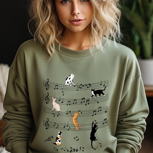 Cat Music Shirts,Cats Shirts,Funny Musician Shirt,Music Lover Gifts, Music T Shirt,Music Teacher Gifts,Cat Playing Music Note,Musician Gifts