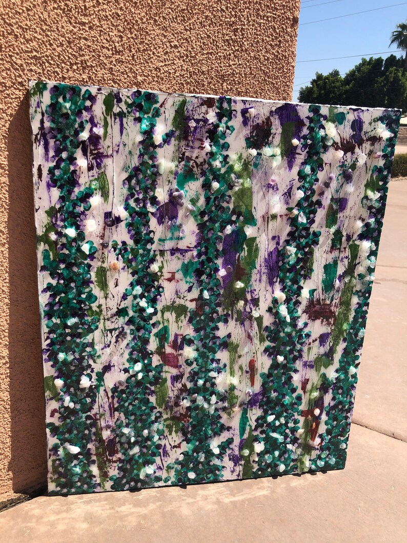 Curated visual reference: Visual Reference: Original Crystal Resin Abstract Painting One Of A Kind Resin