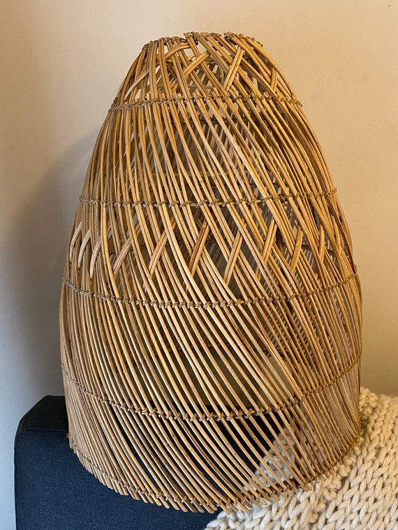Extra Large Rattan Oblong Light Shade 