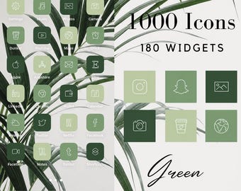 Green App Icons & Widgets | iOS Homescreen (Digital Download)