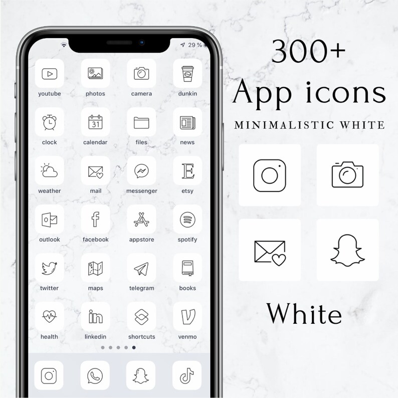 300 White Minimalistic App Icon Pack Ios 14 Widgets White Minimalistic Widgetsmith Thin Icon Customize Home Homescreen Phone Electronics Accessories Delage Com Br