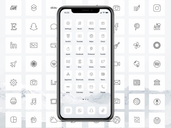 Theme Ios 14 App Covers Free 1000+ Minimalistic White And Black