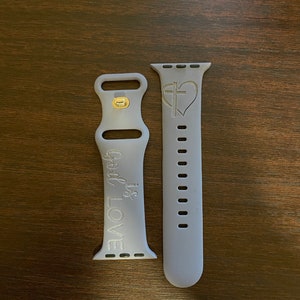 God is Love Engraved Silicone Watch Band – Engraved sport silicone 38mm 40mm 42mm 44mm S/M M/L All Series
