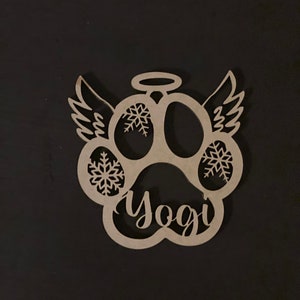 Memorial Dog and Cat Christmas stocking ornament Pets stocking tags Christmas paw ornaments