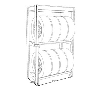 Tire Storage Rack, DIY Plan, Pdf Download, Beginner-friendly ...