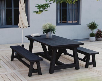 Outdoor table build plan - DIY farmhouse style