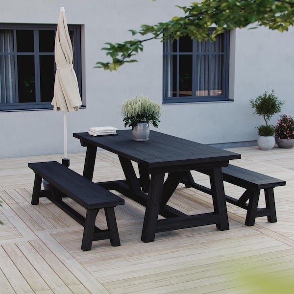 Outdoor table build plan - DIY farmhouse style