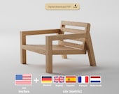Lounge Chair DIY Plan: Outdoor Furniture Blueprints (PDF Download, Metric & Imperial