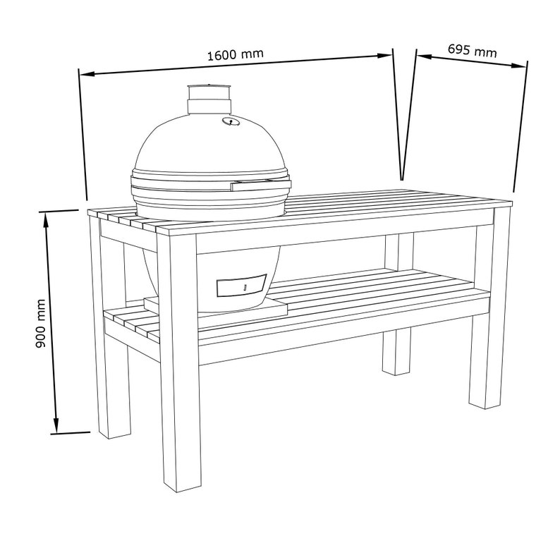 Build Plans Kamado BBQ Grill Bench DIY Metric (Instant Download) Etsy