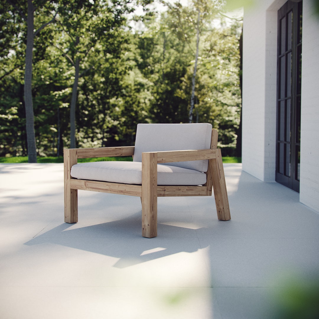 Lounge Chair DIY Plans Outdoor Furniture Etsy