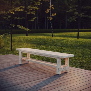 PDF-download, Build plans outdoor bench, beginner friendly, pdf download, imperial and metric versions, blueprints