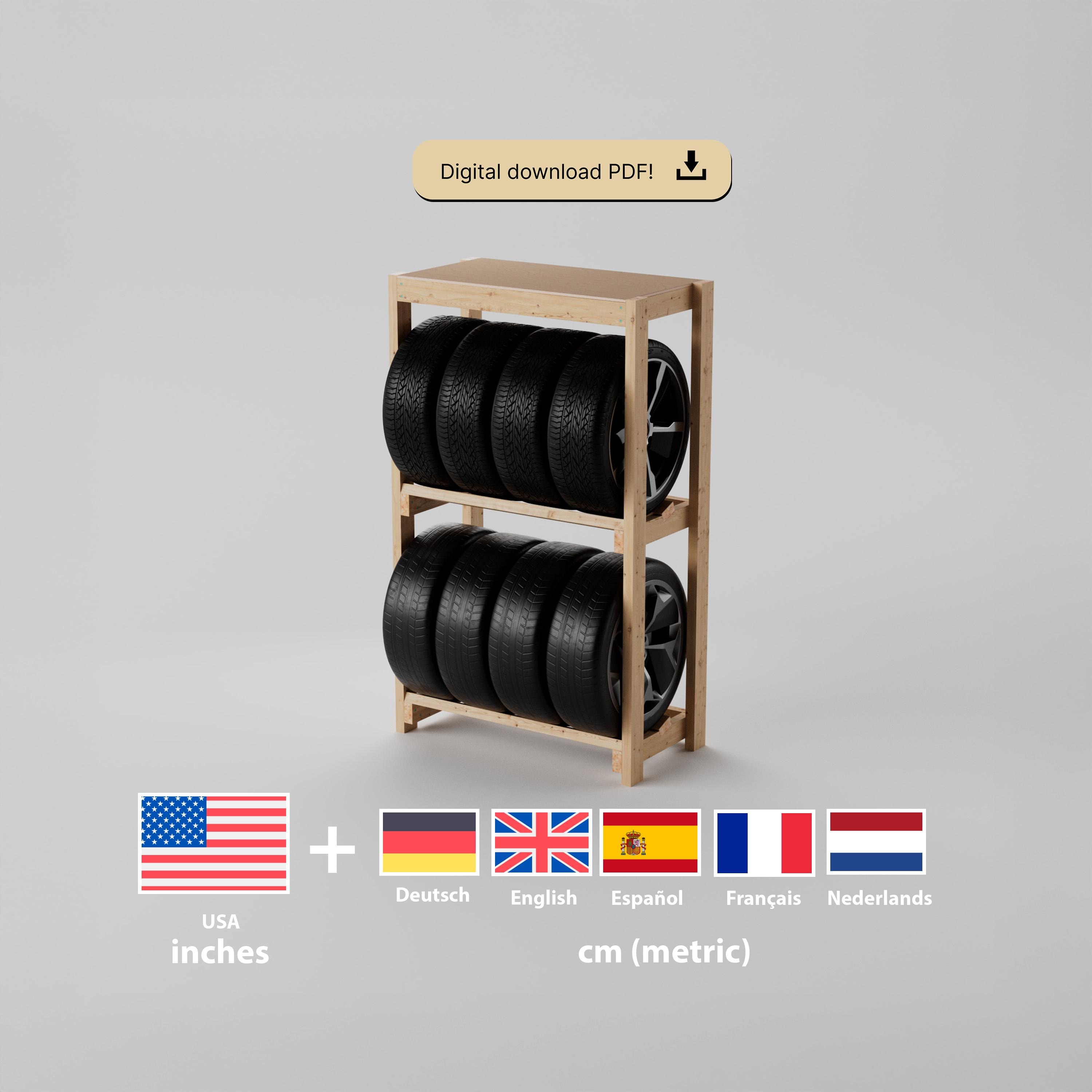 Tyre Container Layout Tire Storage Rack, DIY Plan, Pdf Download, Beginner-friendly ...