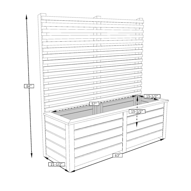 Build plans large planter box with screen DIY image 8