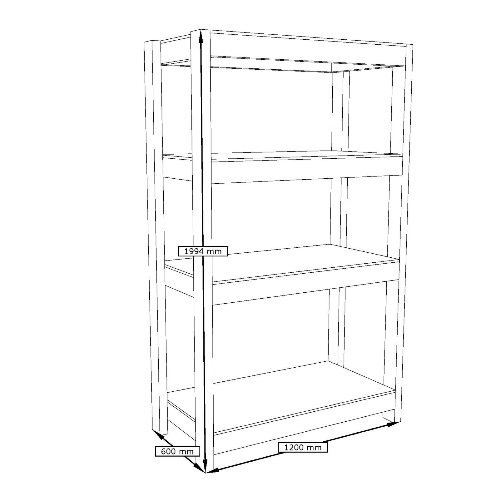Storage Shelf, DIY Plan, Pdf Download, Beginner-friendly, Blueprints ...