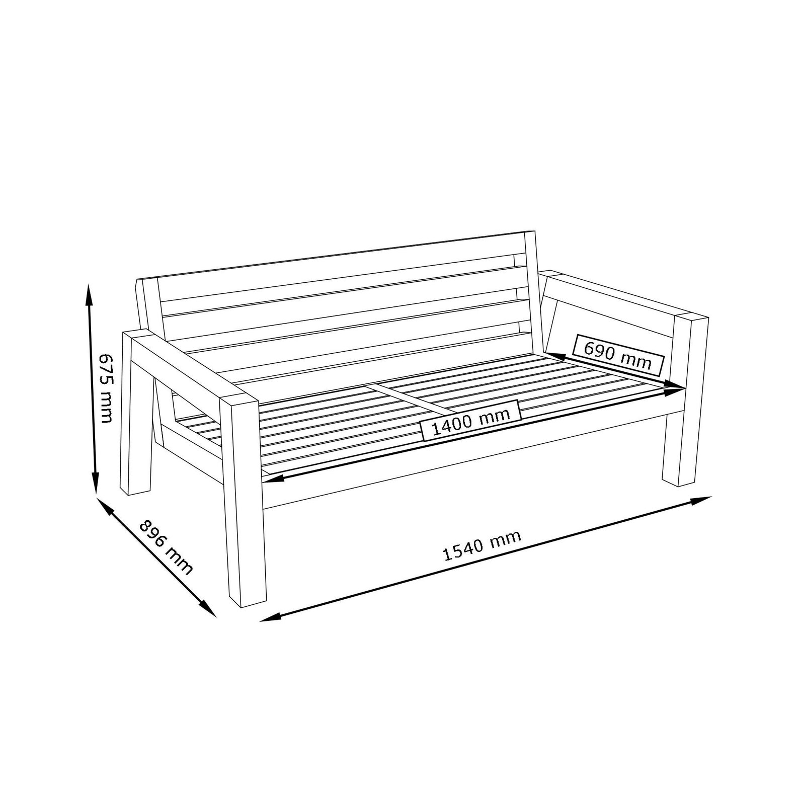 Build Plans Patio Sofa DIY Outdoor Furniture Etsy