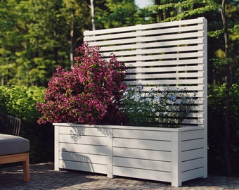 Build plans large planter box with screen - DIY