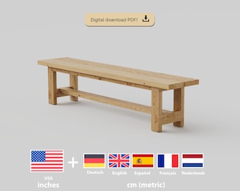 Outdoor Bench Build Plans: Beginner Friendly (PDF Download, Imperial & Metric)