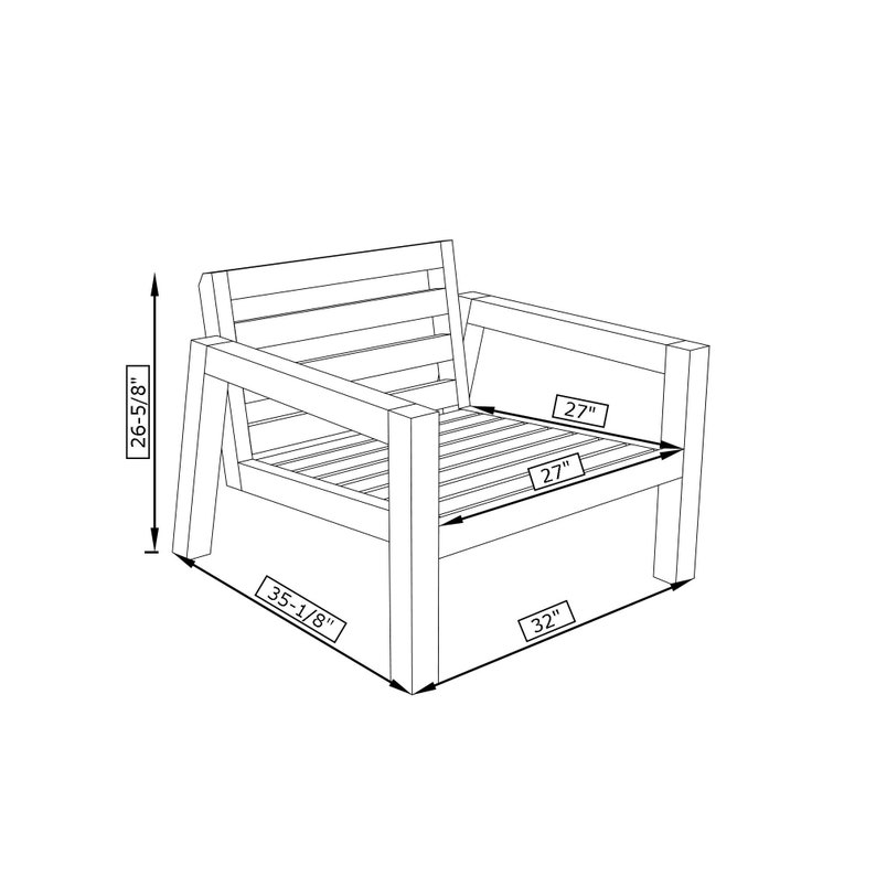 Lounge chair DIY plans Outdoor furniture zdjęcie 8