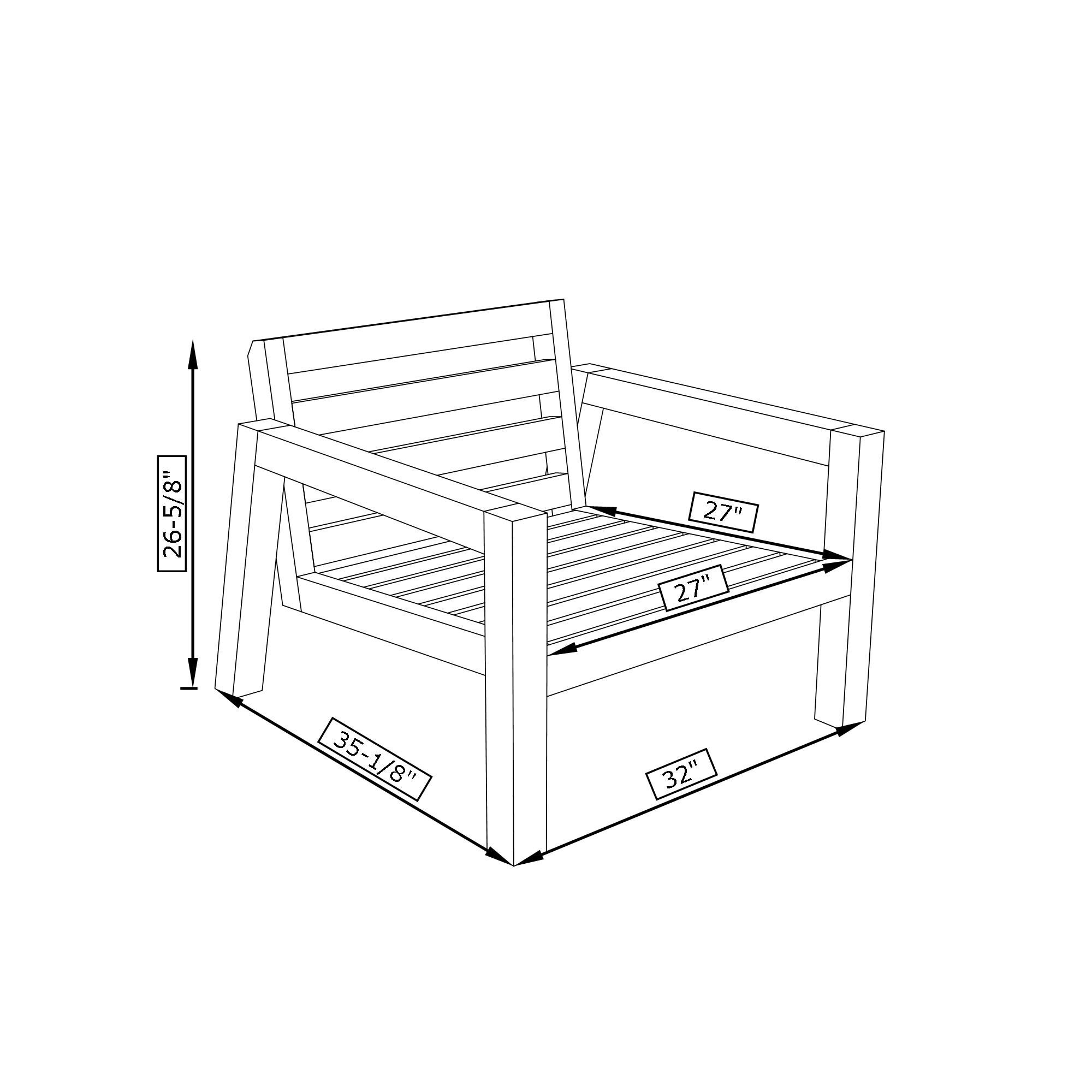 Lounge chair DIY plans Outdoor furniture Etsy