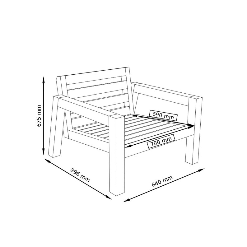 Lounge chair DIY plans Outdoor furniture zdjęcie 9