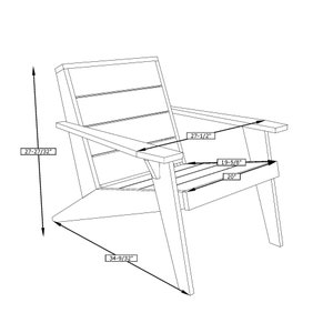 PDF-download, Modern Adirondack chair, DIY plan, beginner-friendly, blueprints, imperial and metric versions image 7