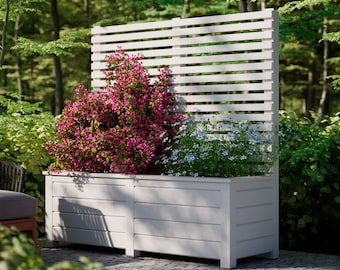 Build plans large planter box with screen - DIY