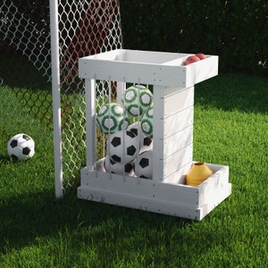 PDF-download, Ball cage with storage, DIY plan, beginner-friendly, blueprints, imperial and metric versions