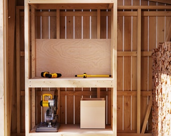 Storage Shelf Workbench build plan DIY