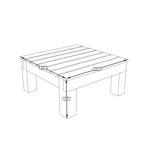 Modular Patio Table DIY plan zdjęcie 3