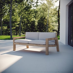 Patio sofa, DIY plan, pdf download, beginner-friendly, outdoor furniture, blueprints, imperial and metric versions