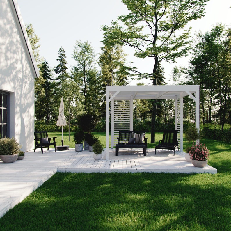 Pergola 10'x10' avec moustiquaires Plans de construction DIY image 1