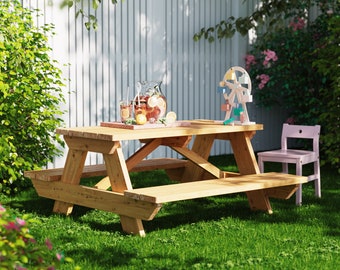 Mesa de picnic para niños - Plan de bricolaje