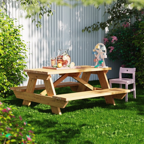 Kinderpicknicktafel - DIY-plan