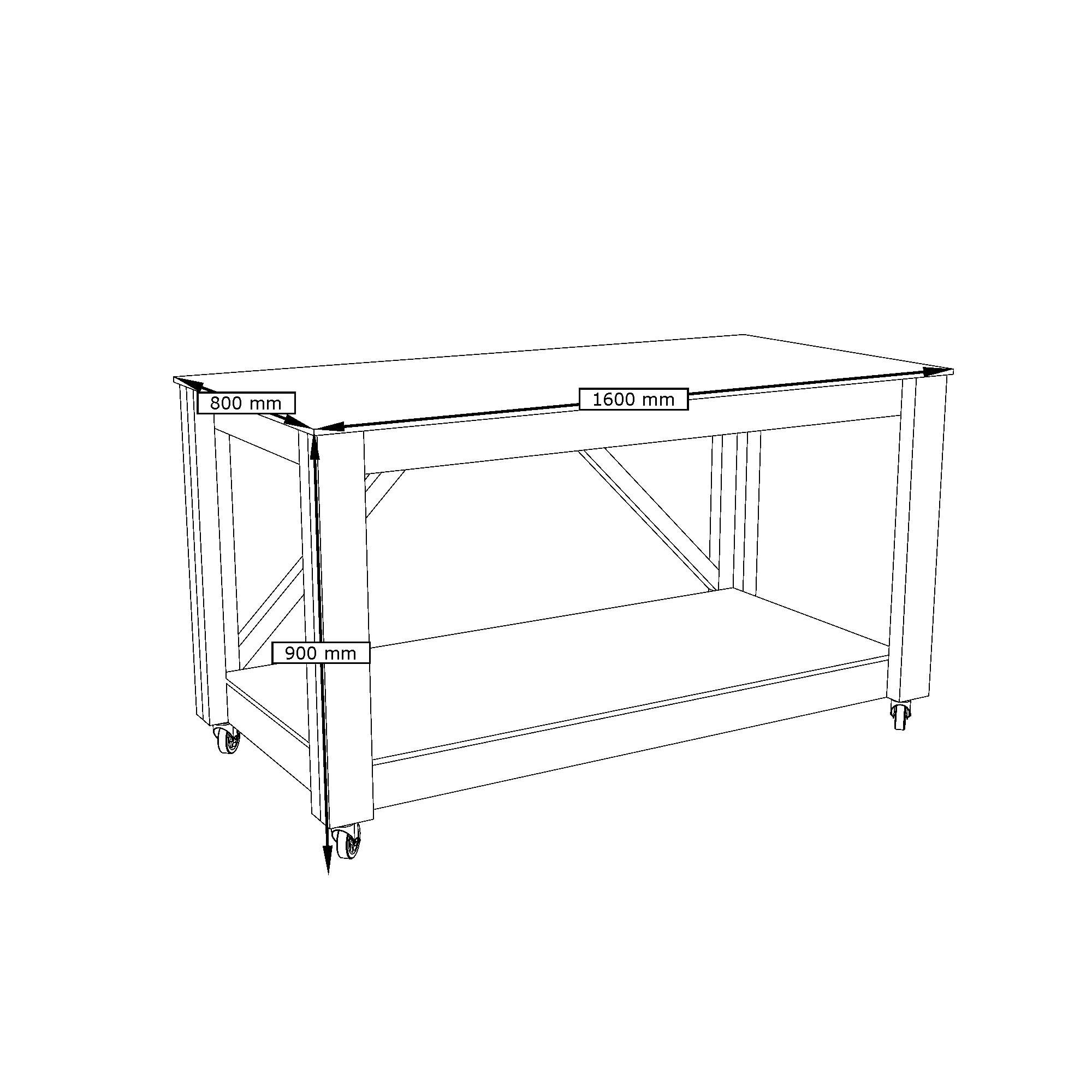 Workbench Build Plans DIY Stepbystep Instructions Etsy