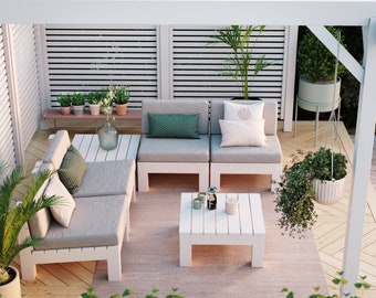 Canapé de patio modulable - Plan de construction - DIY
