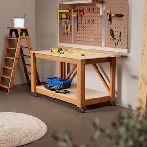 Workbench, DIY plan, pdf download, beginner-friendly, step-by-step instructions, blueprints, imperial and metric versions