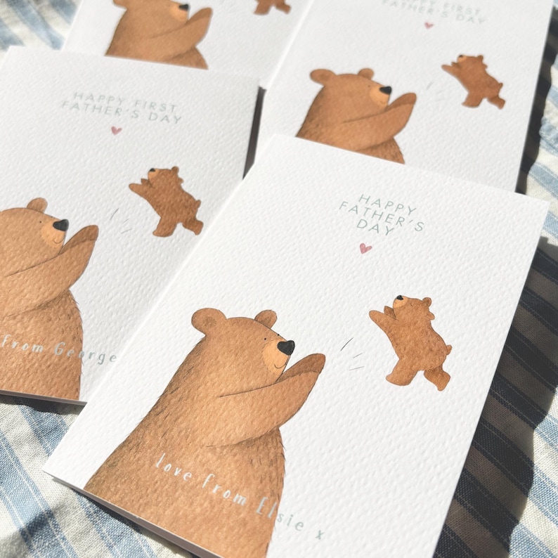 Personalised First Father's Day Card | Love from Baby | Card for Daddy image 4