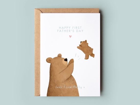 Personalised First Father's Day Card | Love from Baby | Card for Daddy