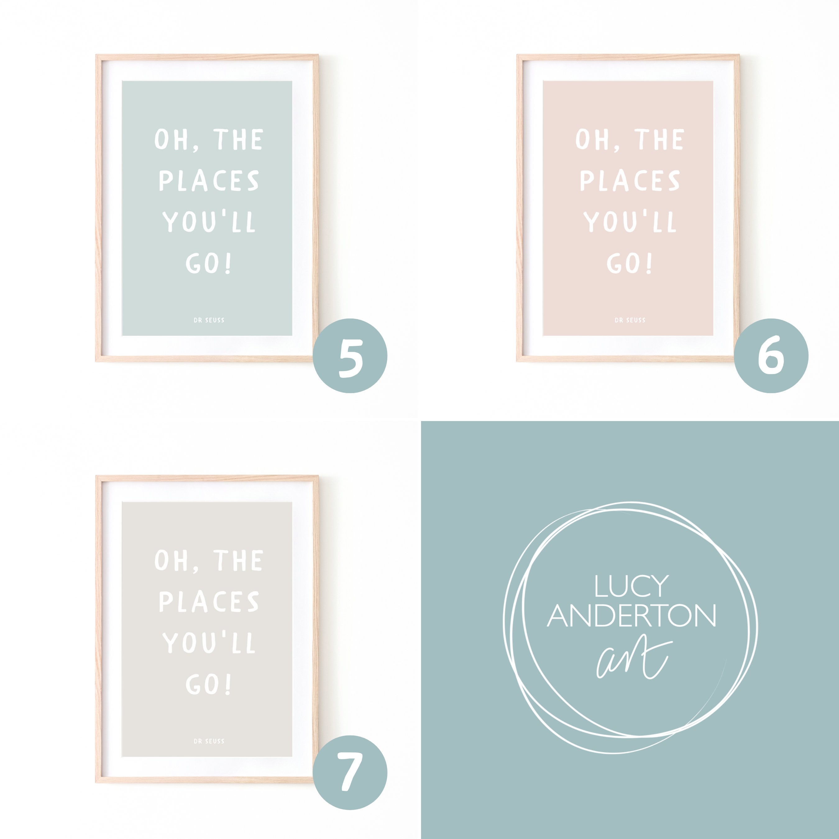 Oh the Places You'll Go Print | Dr Seuss Quote | Nursery Wall Art ...