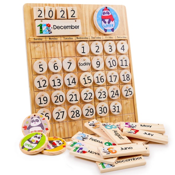 Wooden Perpetual Calendar - Montessori Toys for kids learning Seasons,  Months and Days of Year, preschool and classroom toddlers STEM toy - Etsy  sterreich