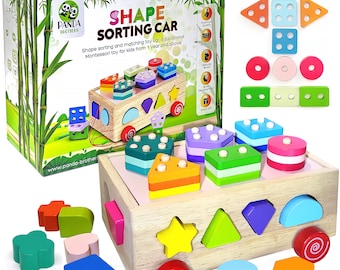 Wooden Shape Sorter Toy Wooden Montessori Toys for Year - Main Image